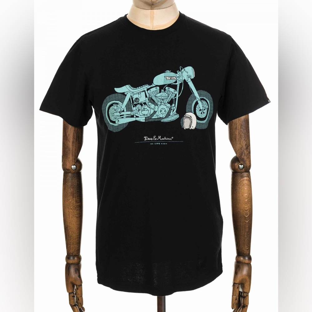 DEUS EX MACHINA THE LIPS T-SHIRT - BLACK Size Small